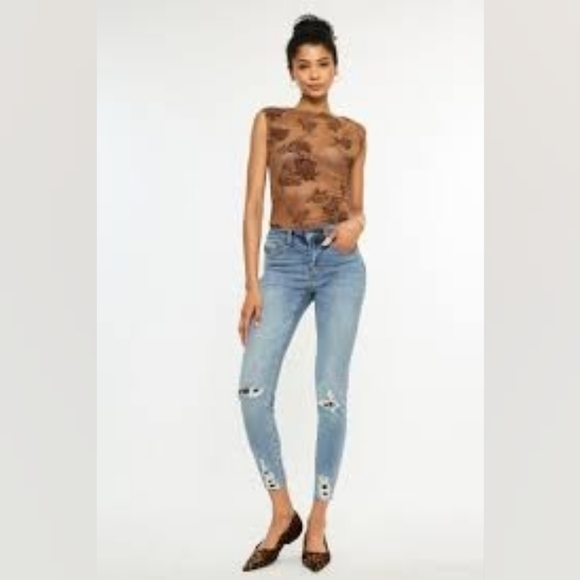 KanCan Denim - Kancan Size 5/26 Light Blue High-Rise Skinny Jeans - Women